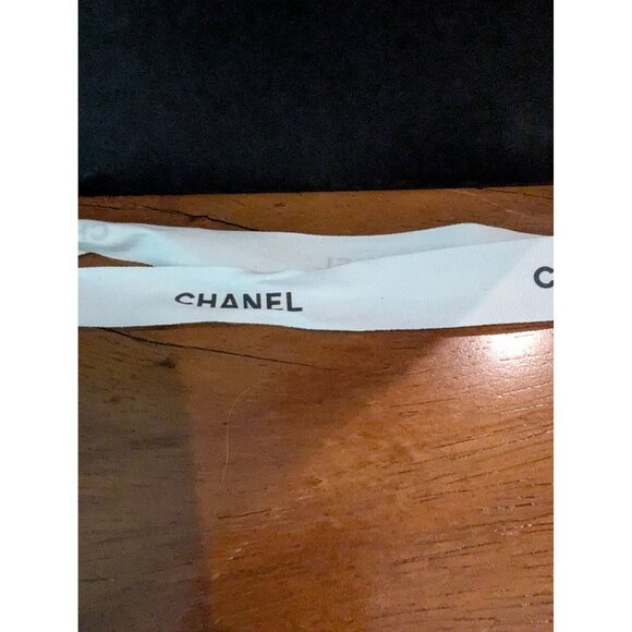 Chanel Black Shopping Gift Bag With Camellia Flower And Ribbon Elegant Packaging - Picture 9 of 11